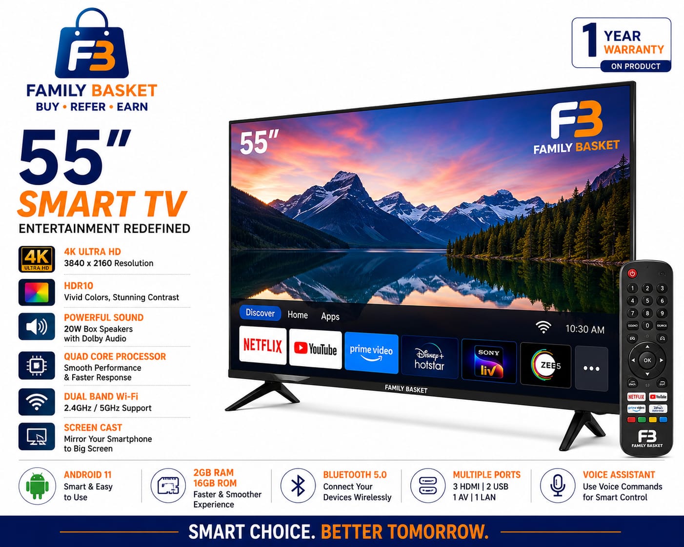55" Smart tv